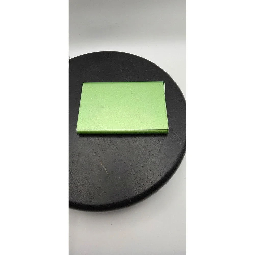 Apple Aluminum Business Card Holder Case Lime Green Anodized Logo Collectible